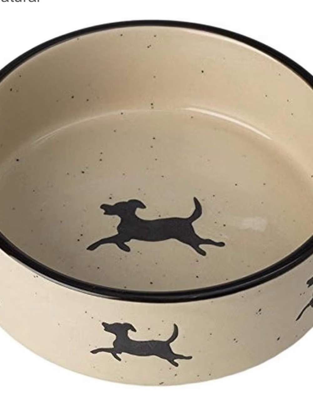 PetRageous Designs Dog Ceramic Pet Bowl - Beige